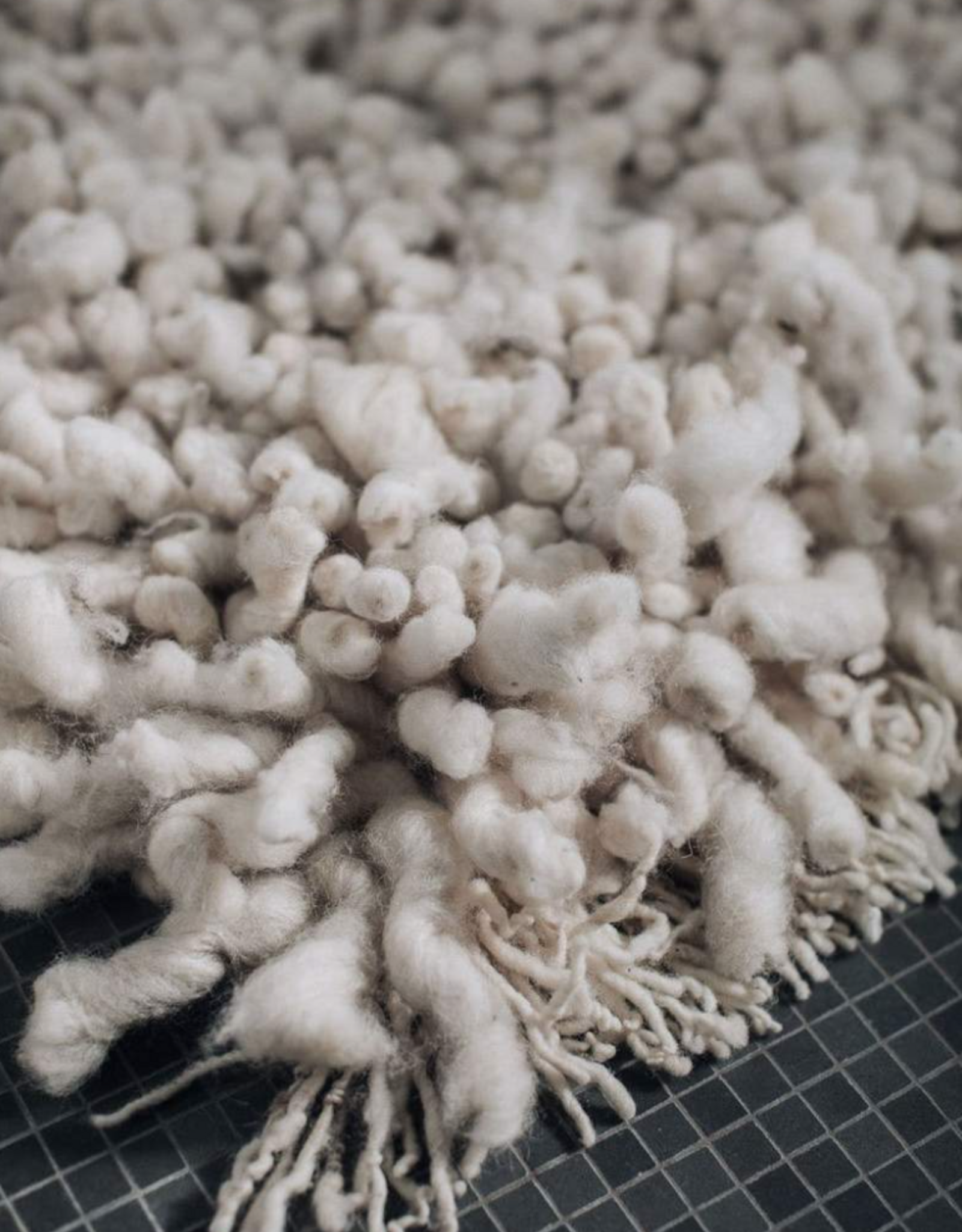 White Alpaca Rug, Chile 48x27