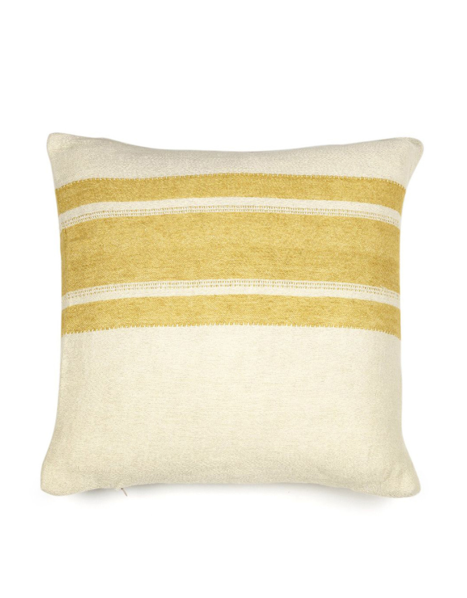 The Belgian Pillow Mustard Stripe 20x20