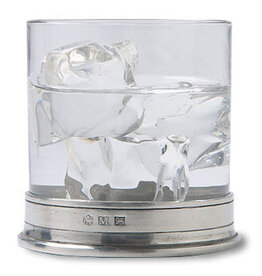 Double Old Fashioned Crystal & Italian Pewter