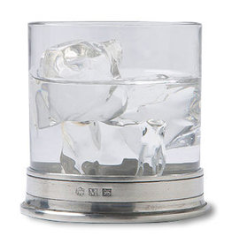 Double Old Fashioned Crystal & Italian Pewter