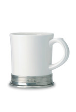 Convivio Italian Pewter  White Mug