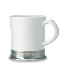 Convivio Italian Pewter White Mug