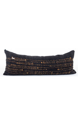 Black & Gold Pillow, Chile 14 x 35