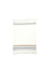 The Belgian Oyster Stripe Guest Towel 21.5 x 25.5