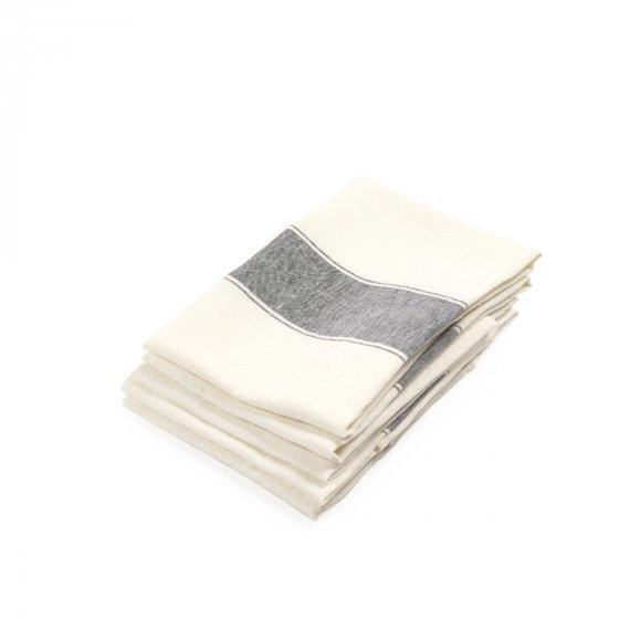 Ajaccio Black Tea Towel 27x27 The Collector's House