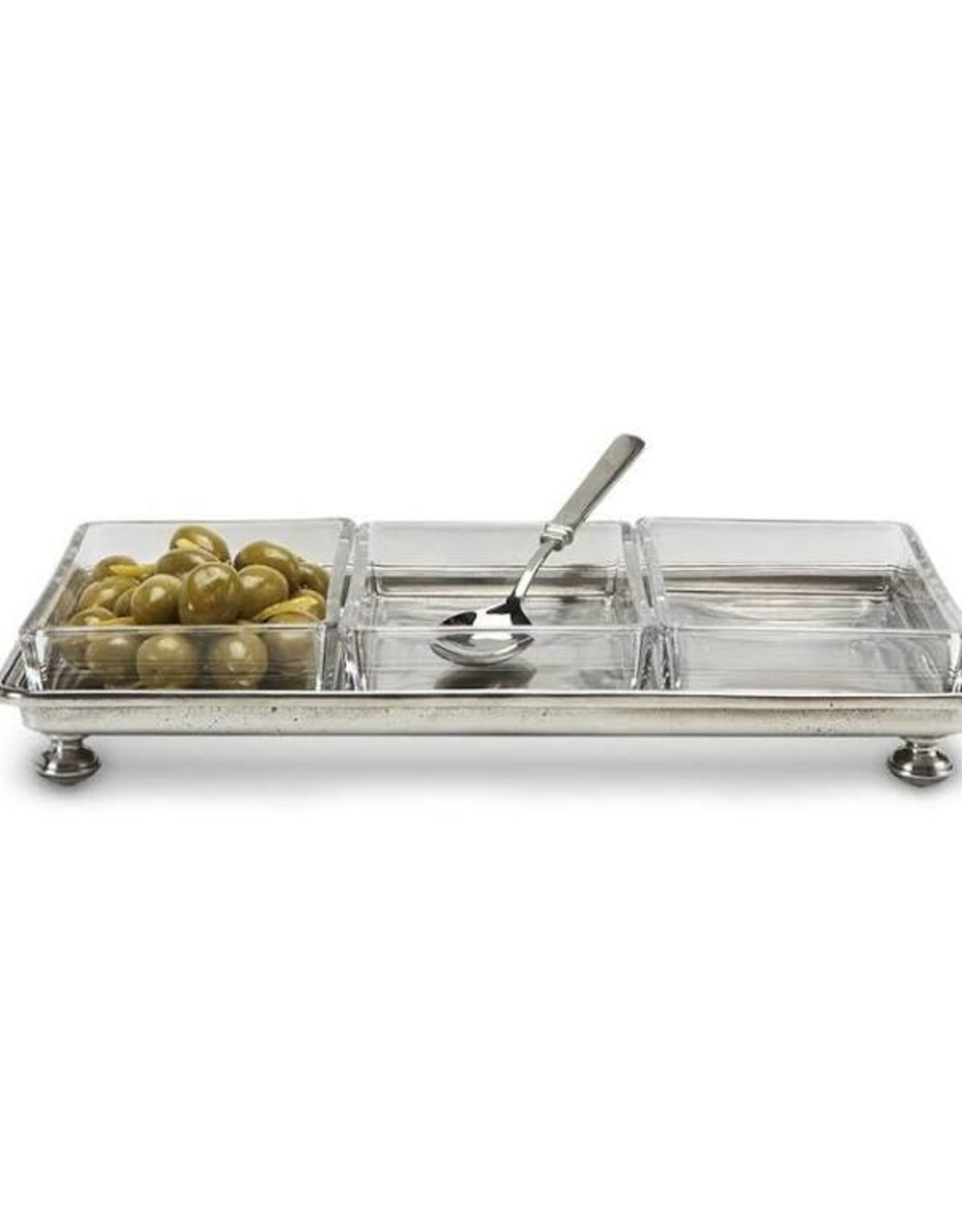 Footed Crudite Tray