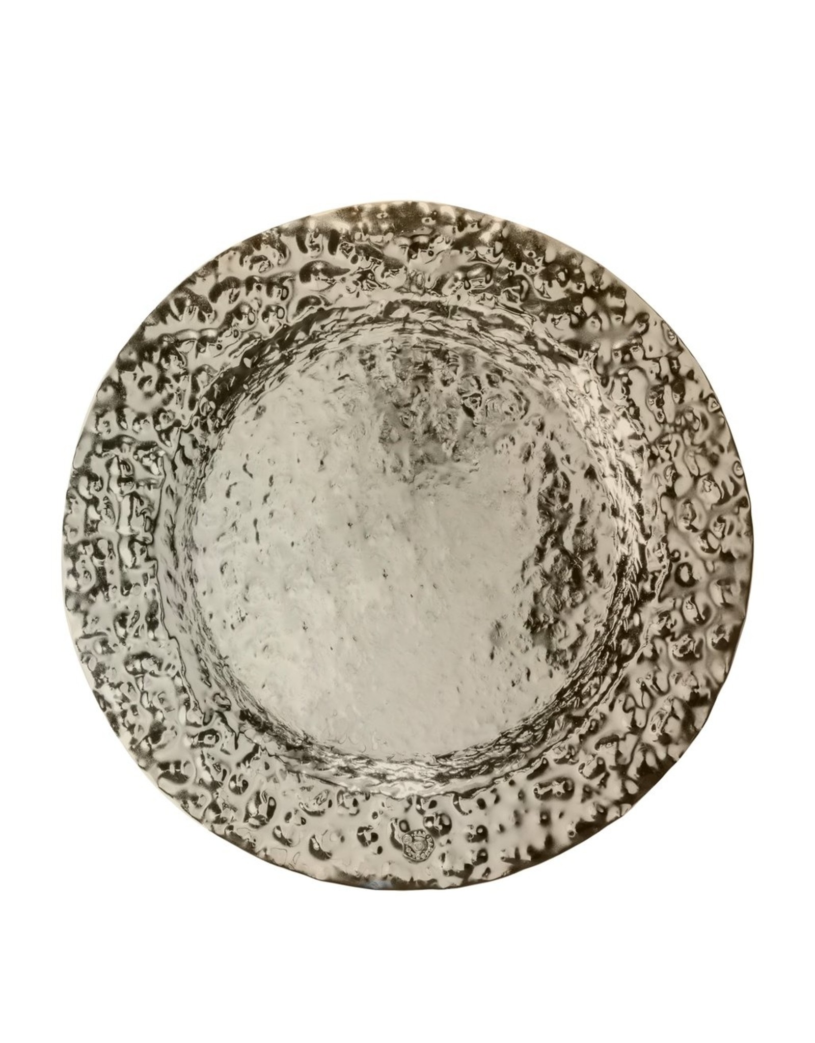 Double Hammered Nickel Charger, 14"