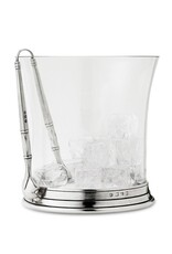 Crystal Ice Bucket w/ Handles & Tong Set, 1385.5
