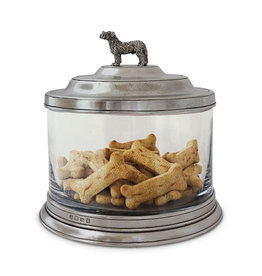 Glass Cookie Jar w/ Dog Finial, 1301.0