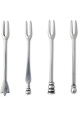 Assorted Olive Cocktail Forks, Set of 4