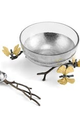 Butterfly Ginkgo Glass Nut Dish w/ Spoon