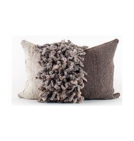 Makun Dreadlock Brown & Grey Pillow, Chile 20x20