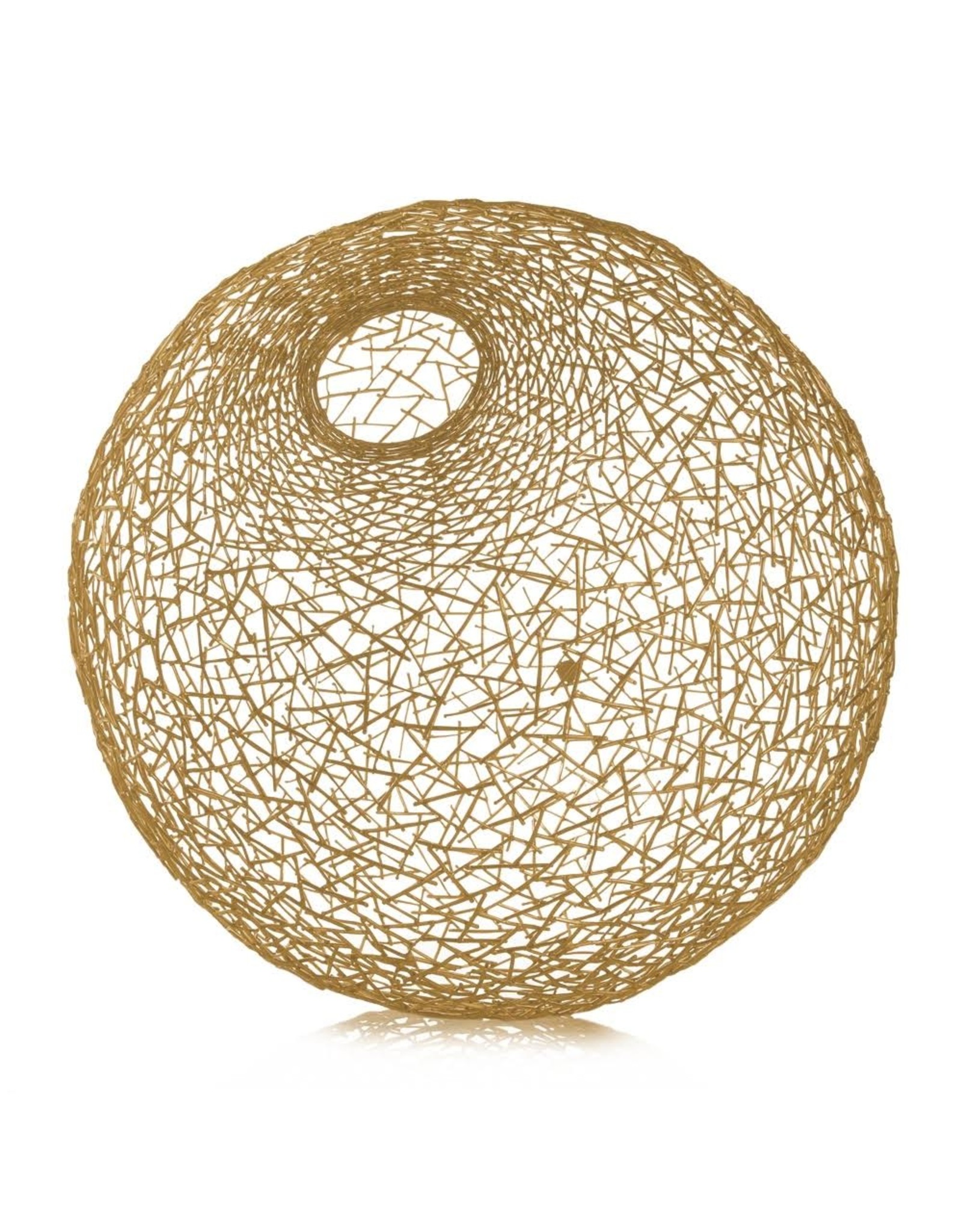 Thatch 28" Natural Brass Twig & Grass Sphere Limited (L)