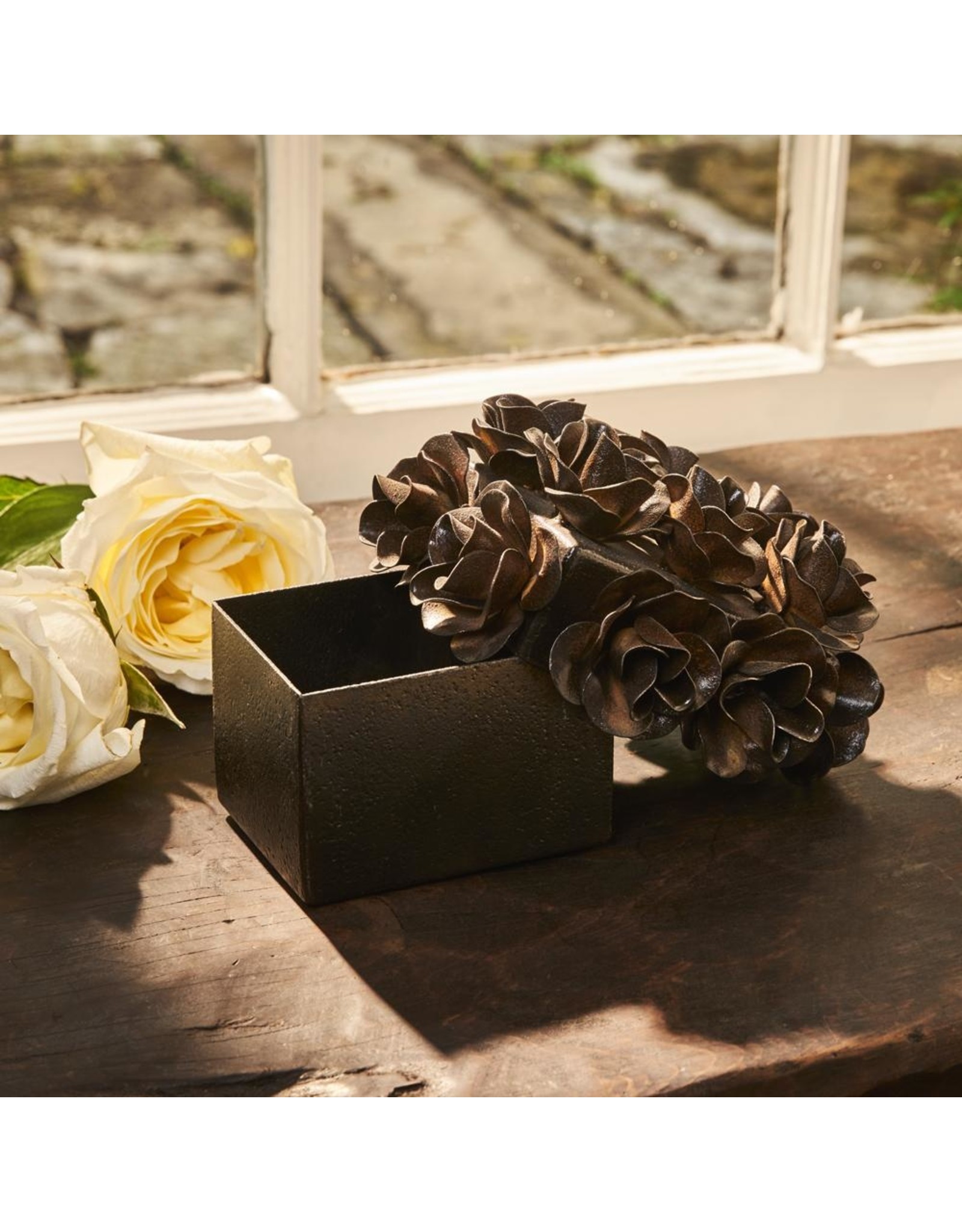 Flores Box w/ Forged Iron Roses (L)