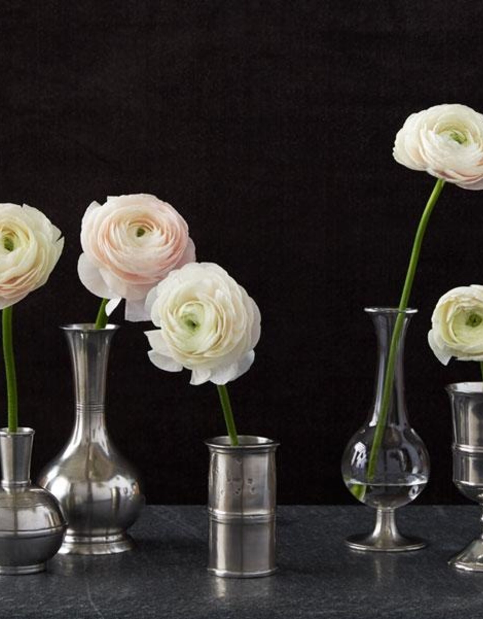 Pewter Footed Glass Vase, 938.0