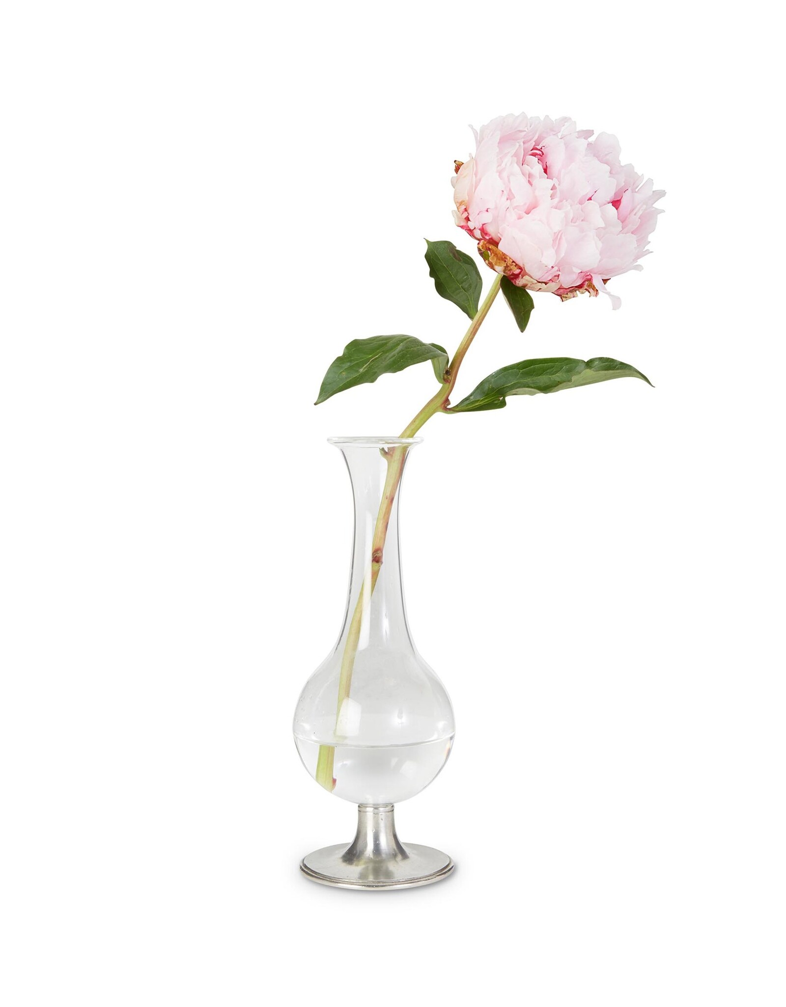 Pewter Footed Glass Vase, 938.0