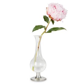 Pewter Footed Glass Vase, 938.0
