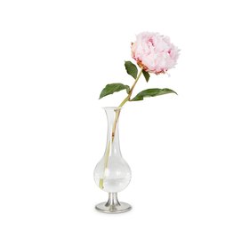 Pewter Footed Glass Vase
