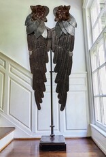 Alas Sculpture w/ Forged Iron Flowers (L)