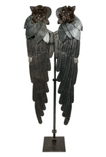 Alas Sculpture w/ Forged Iron Flowers (L)