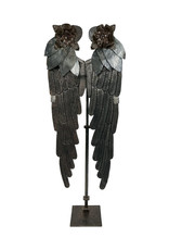 Alas Sculpture w/ Forged Iron Flowers (L)