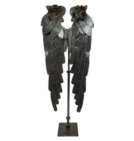Alas Sculpture w/ Forged Iron Flowers (L)