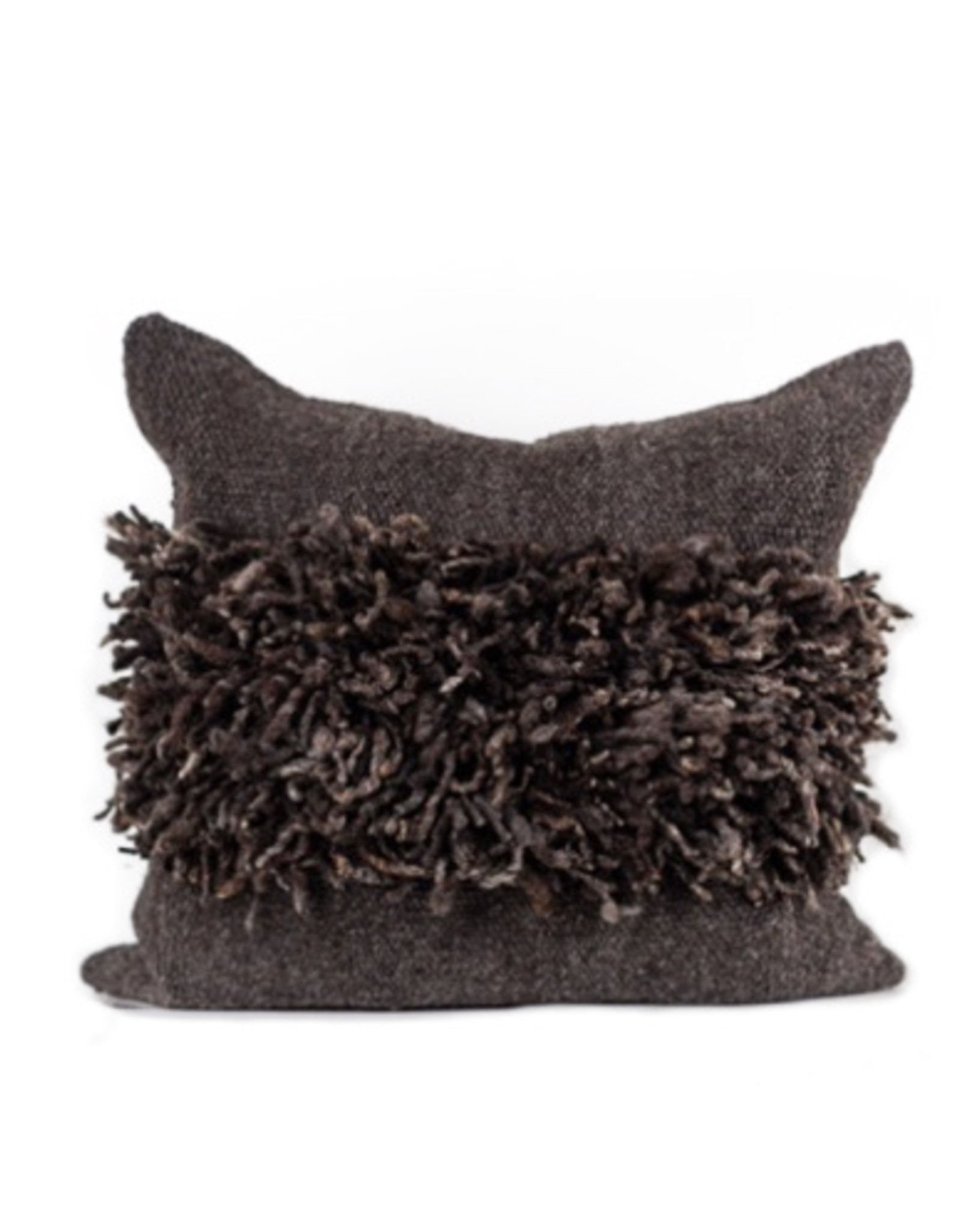 Brown Fringe Pillow, Chile 26x26