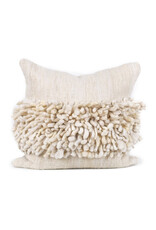 White Fringe Pillow, Chile 26 x 26