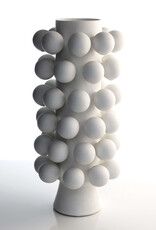 High Rise Cloud Vase Alabaster, 17 x 7.5