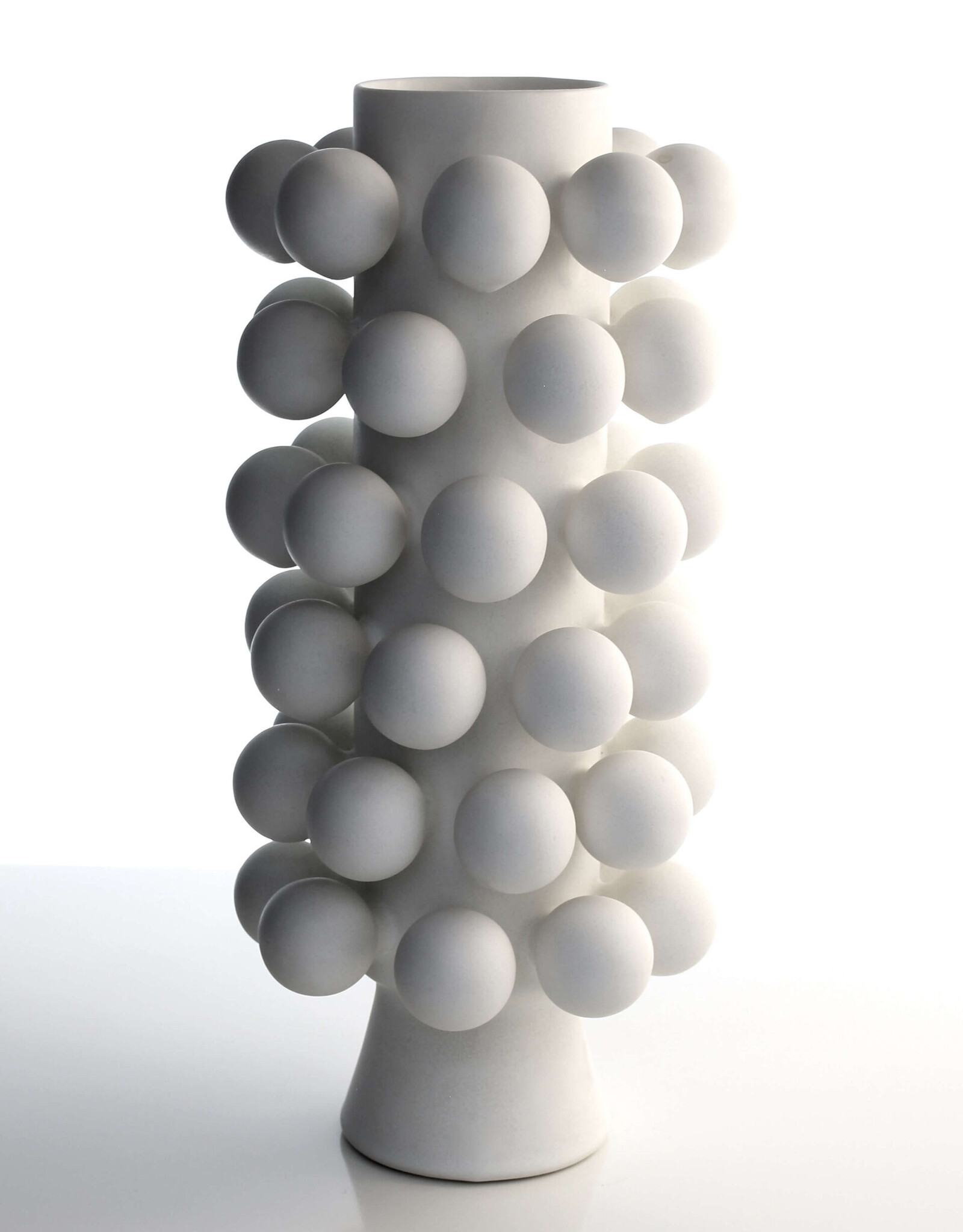 High Rise Cloud Vase Alabaster, 17 x 7.5