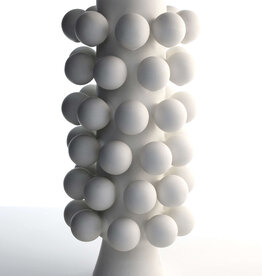 High Rise Cloud Vase Alabaster, 17 x 7.5