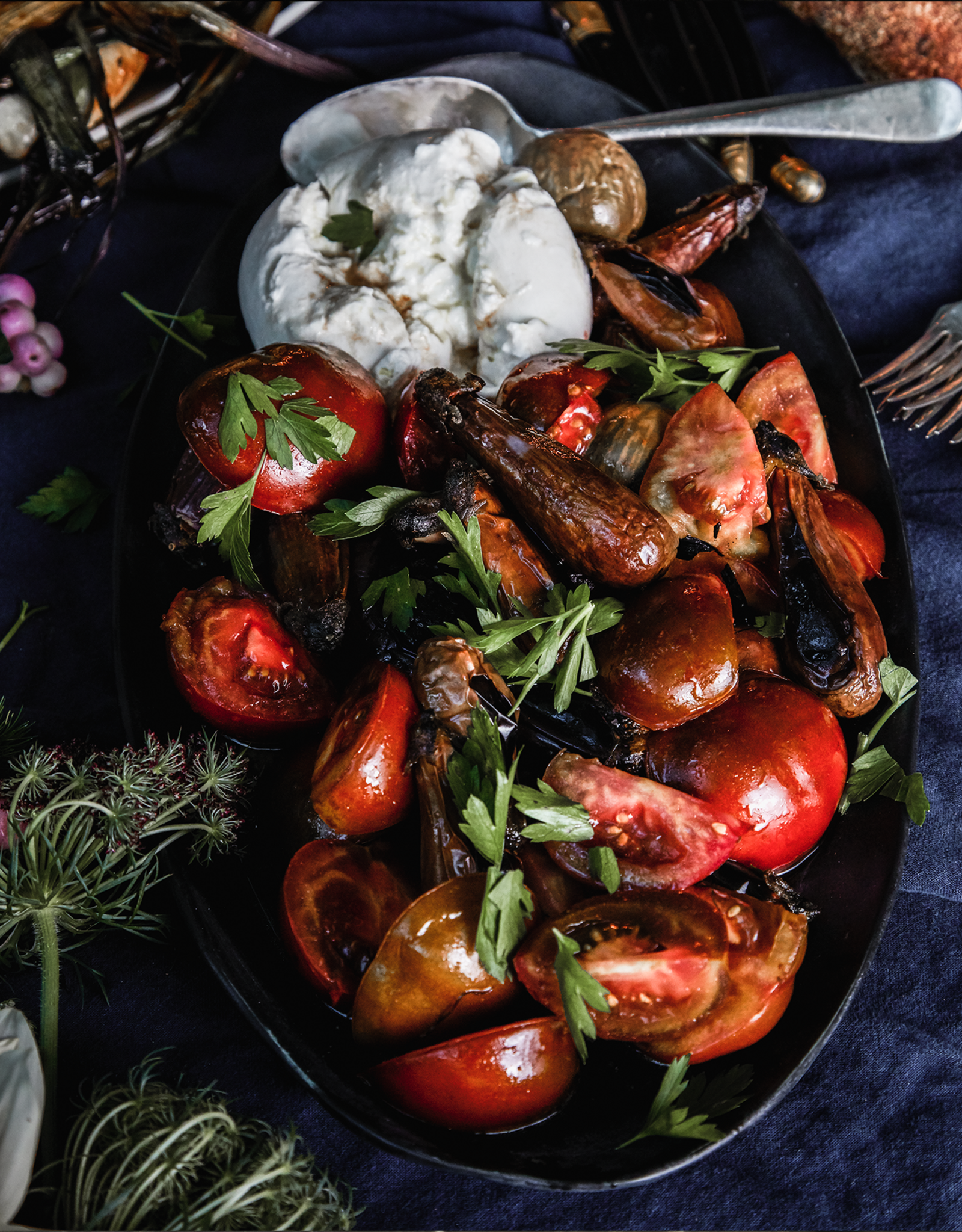 Bare Oval Platter, Mussel S