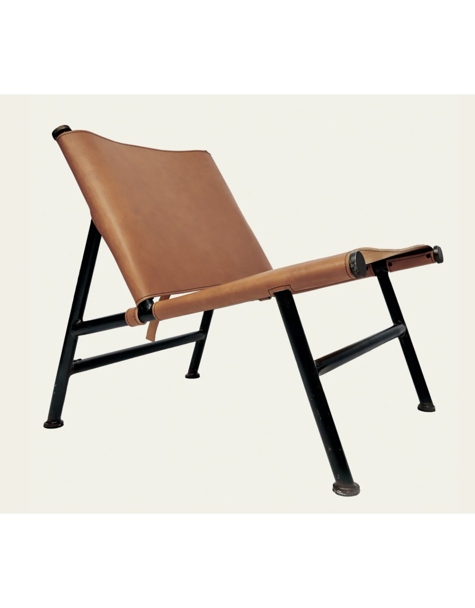 Gioberto Chair, Iron Forged w/ Leather
