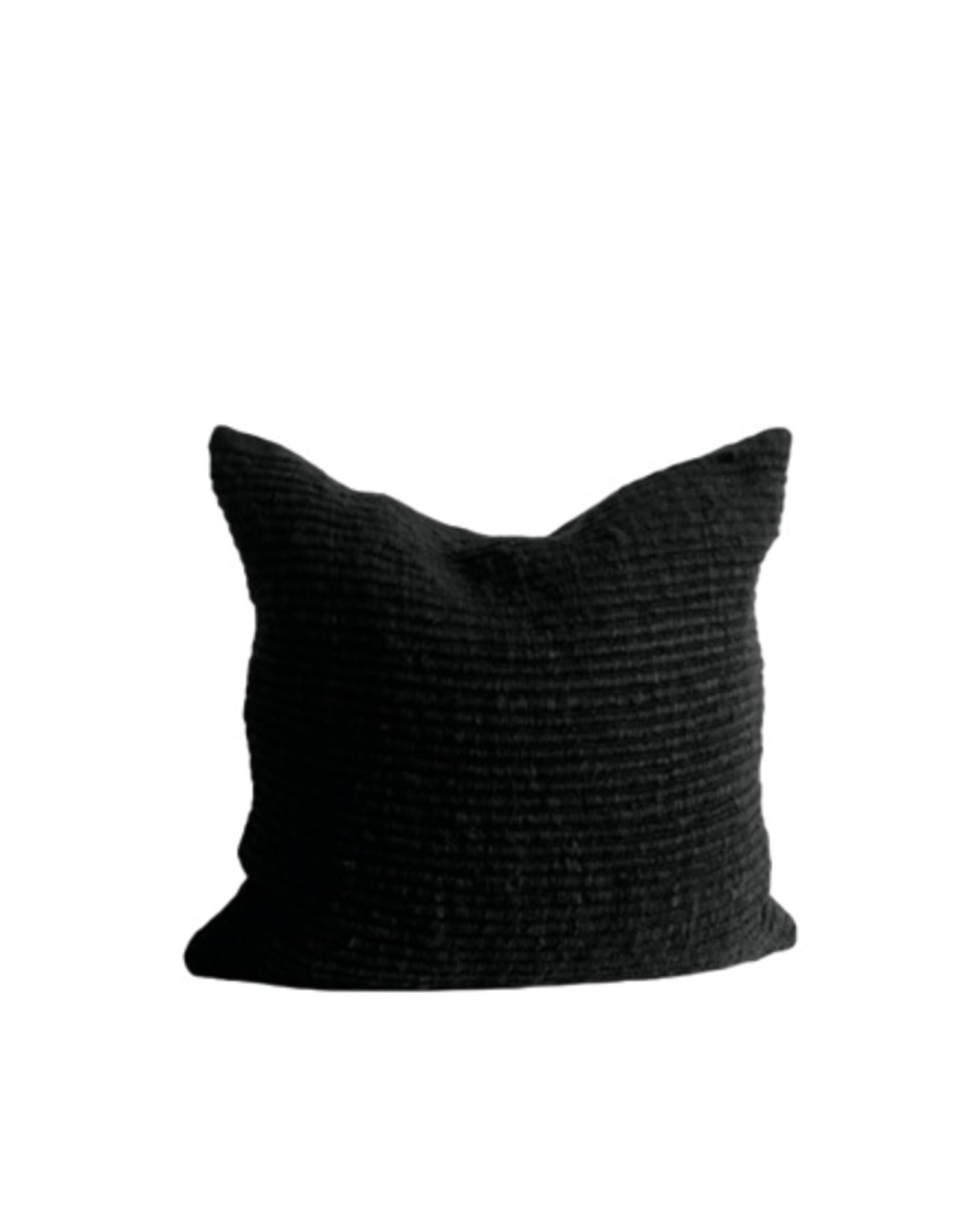 Black Ribbed Textured Pillow, Chile 26 x 26