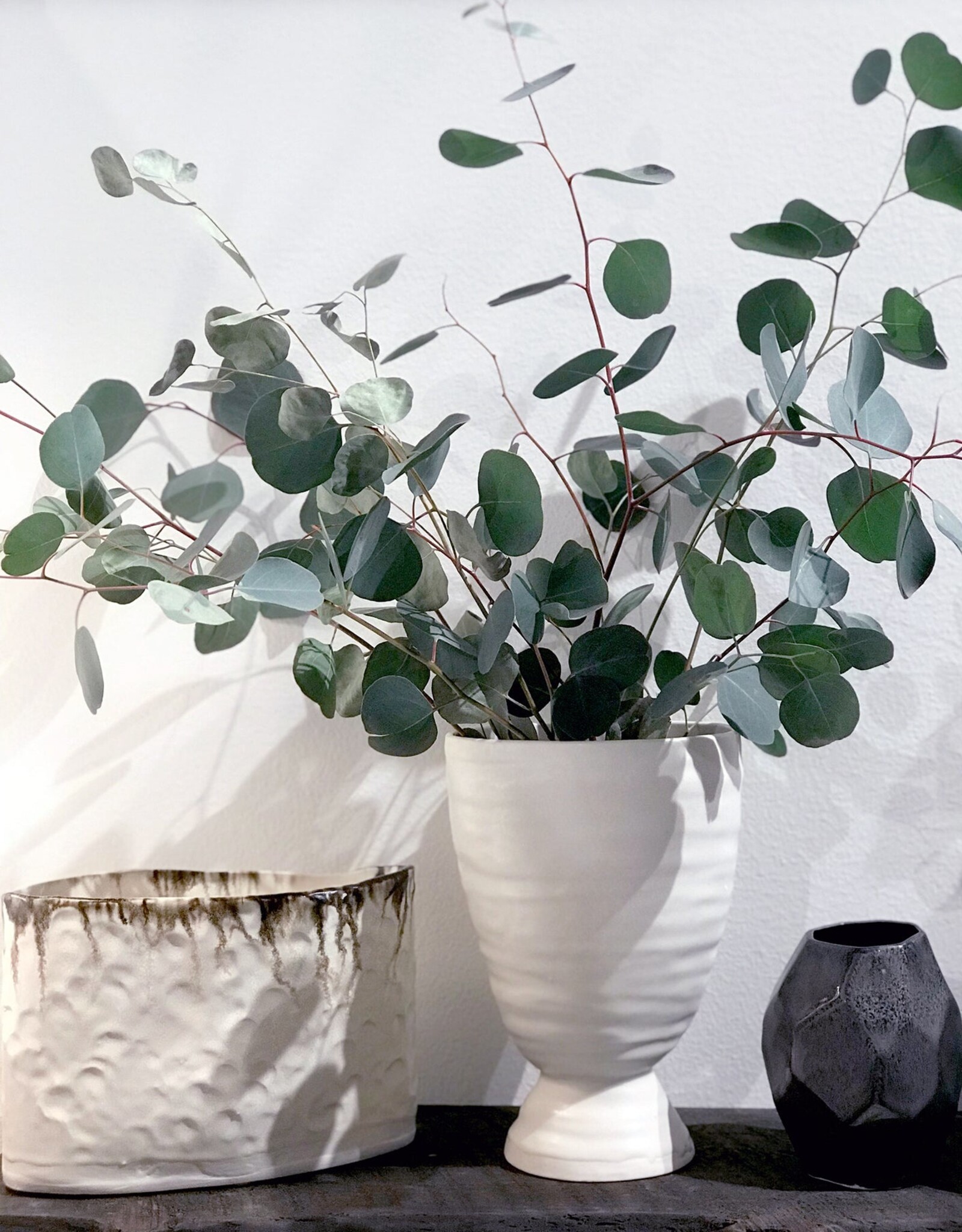 Bare Pedestal Vase, Clear