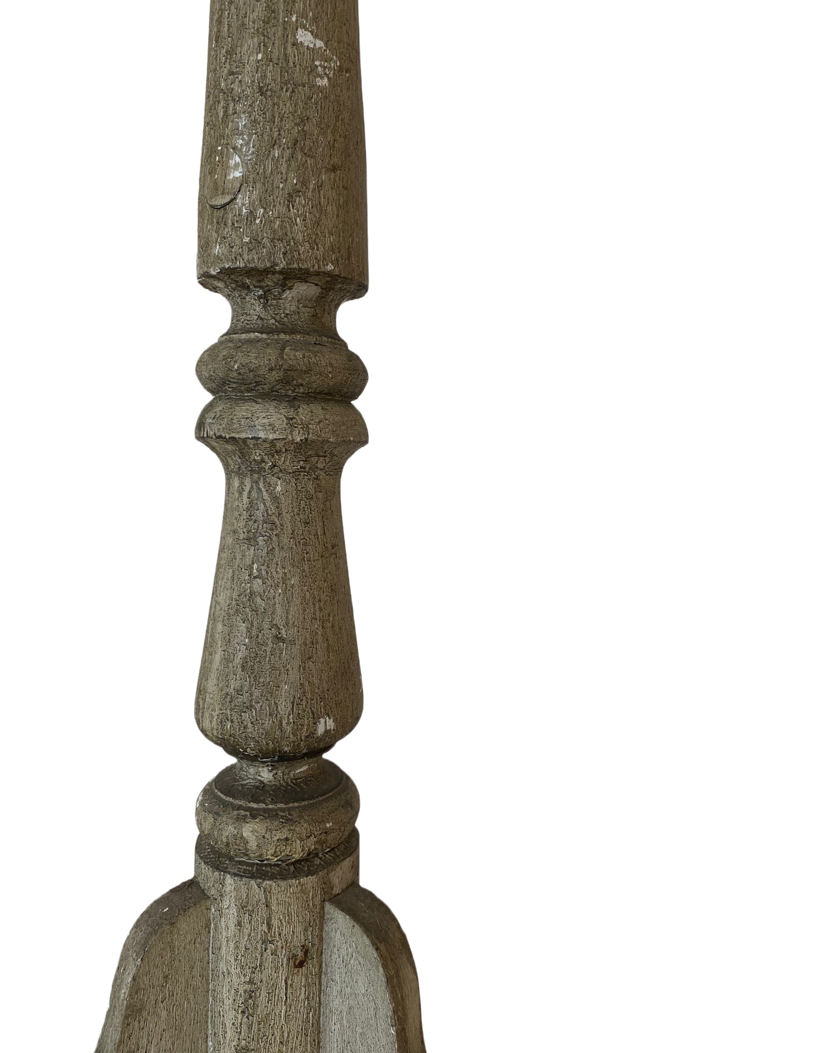 Carved Wood Candlestick, Italy c1890