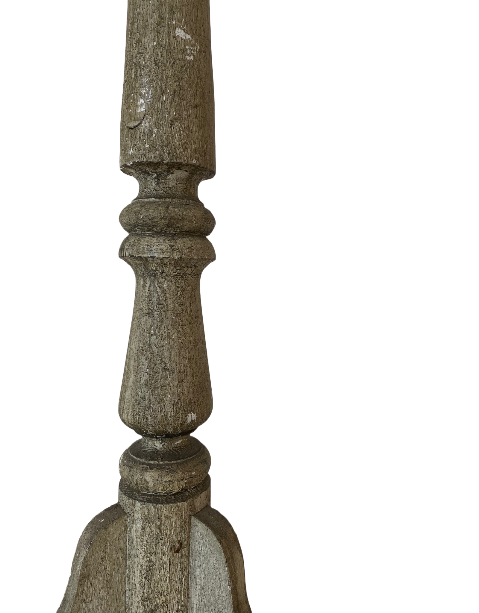 Carved Wood Candlestick, Italy c1890