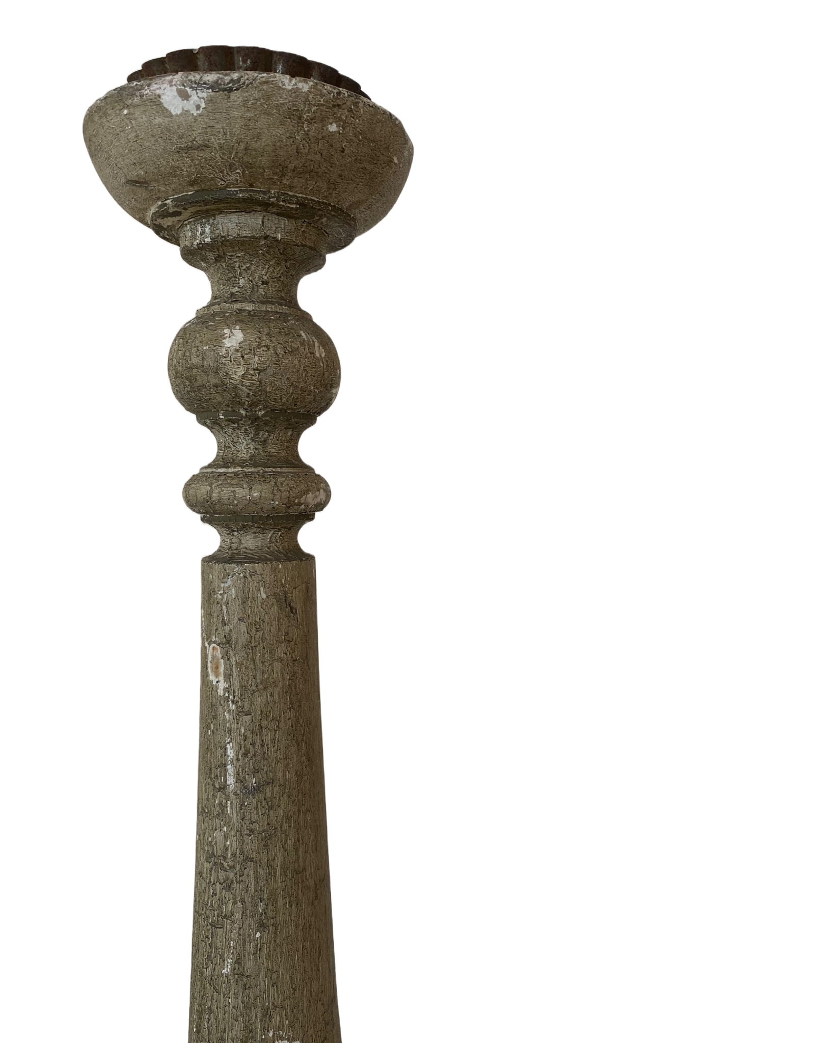 Carved Wood Candlestick, Italy c1890