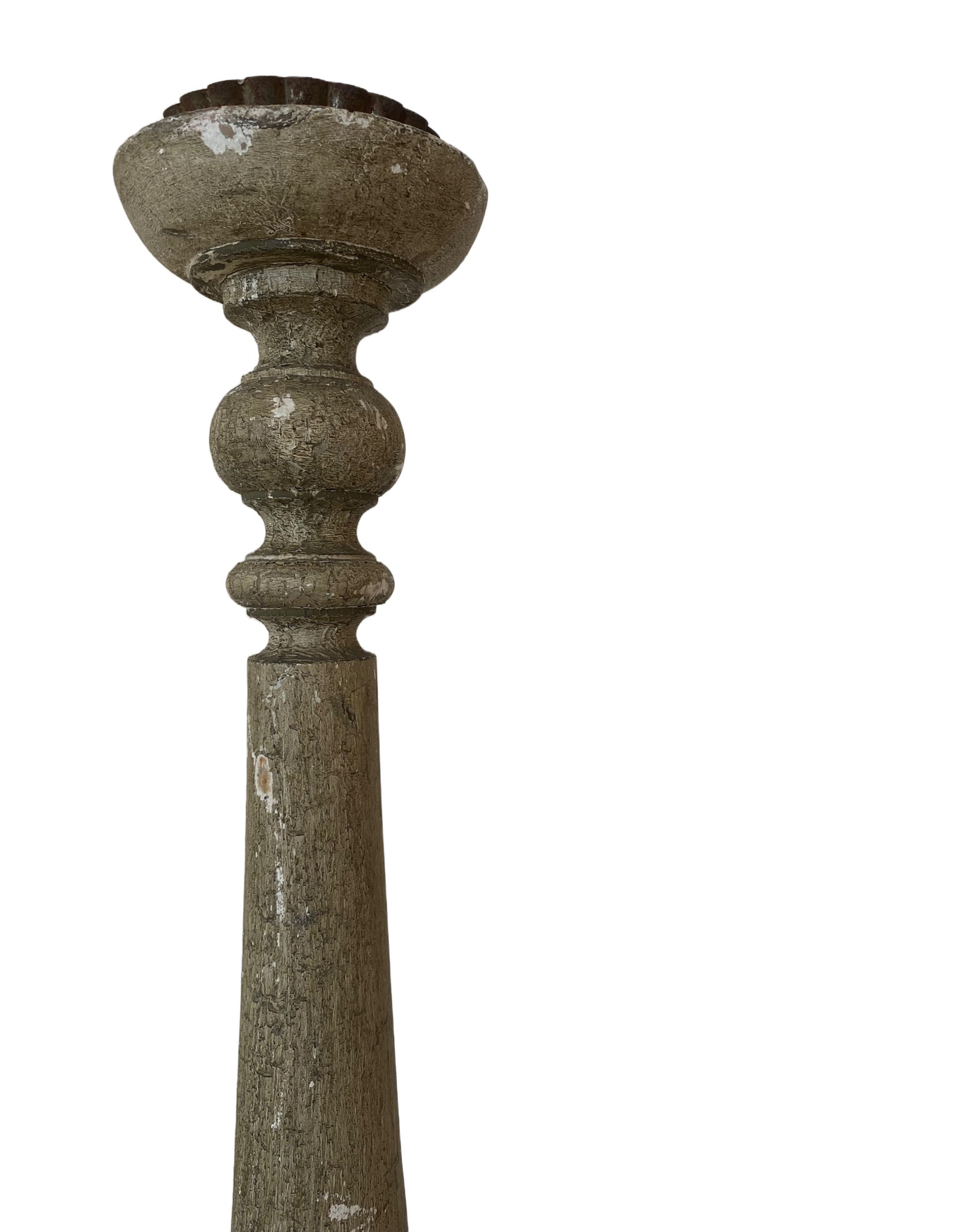 Carved Wood Candlestick, Italy c1890