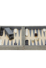 Brown Striped Hair on Hide Backgammon