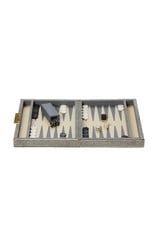 Brown Striped Hair on Hide Backgammon
