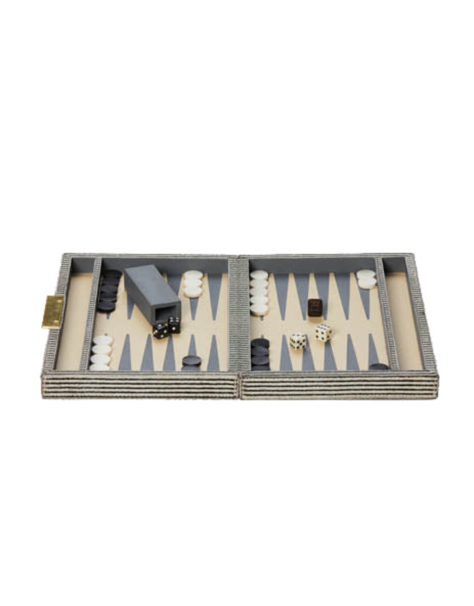 Brown Striped Hair on Hide Backgammon
