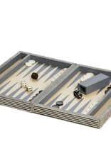 Brown Striped Hair on Hide Backgammon