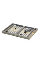 Brown Striped Hair on Hide Backgammon