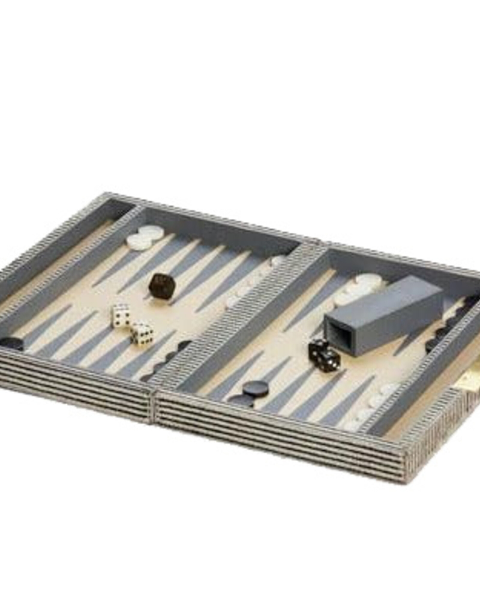 Brown Striped Hair on Hide Backgammon