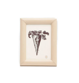 Pigeon and Poodle Leather Cream Frame, 5 x 7