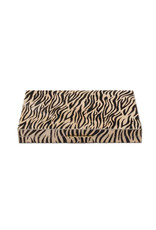 Zebra Print Hair on Hide Backgammon (L)