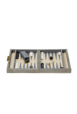 Zebra Print Hair on Hide Backgammon (L)