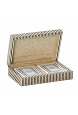 Brown Striped Hair on Hide Card Box