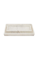 White Marble Tray, Lg